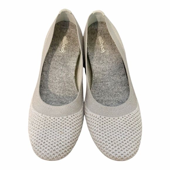 Allbirds TREE BREEZERS Knit Woven Ballet Flats Grey Gray Sz 8 - Picture 2 of 4